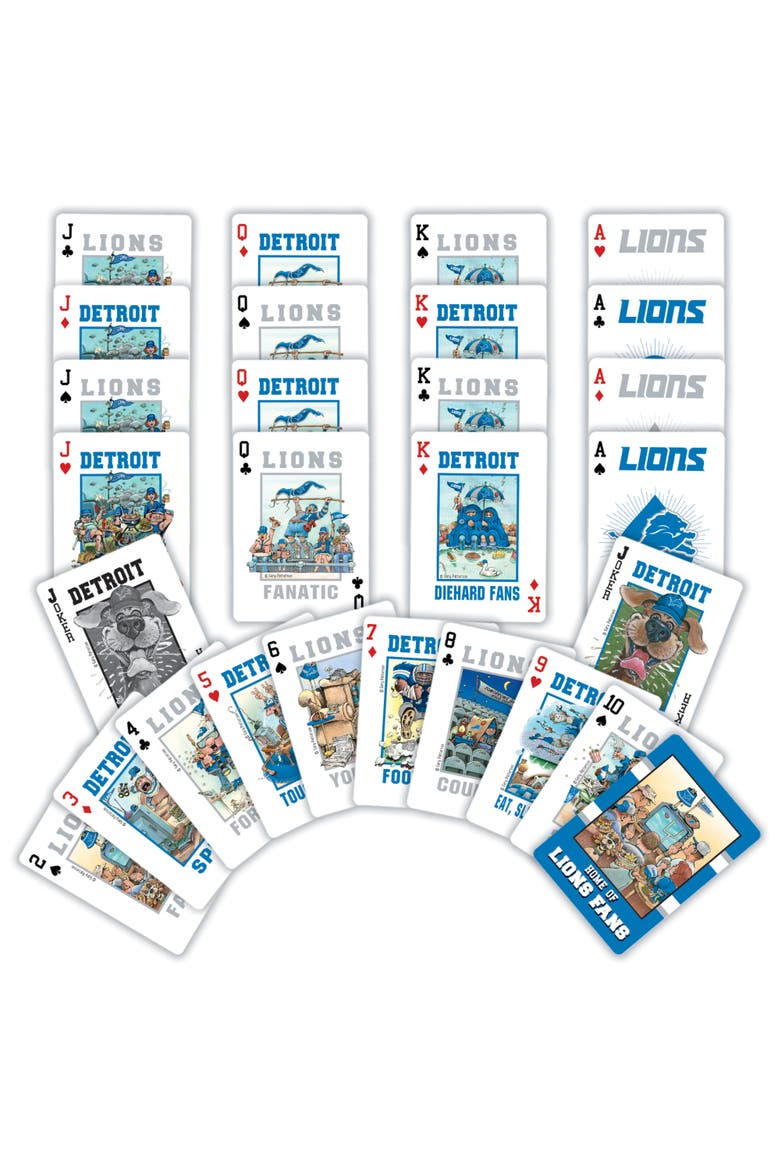 Detroit Lions Fan Deck Playing Cards, Alternate, color, Multicolor