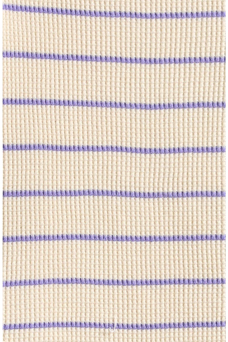 Mush Monster Stripes Organic Cotton Blend Bodysuit, Alternate, color, OFF WHITE