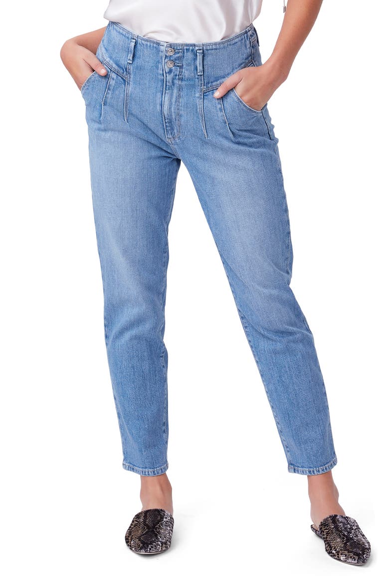 Sarah Front Pleat Ankle Straight Leg Jeans, Main, color, RUMEE