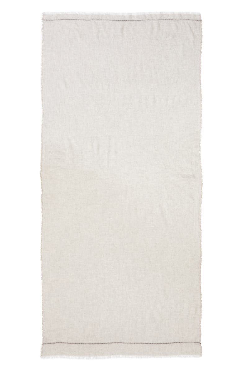 Johnstons of Elgin Usan Cashmere Fringe Scarf, Alternate, color, Ru7719 Natural