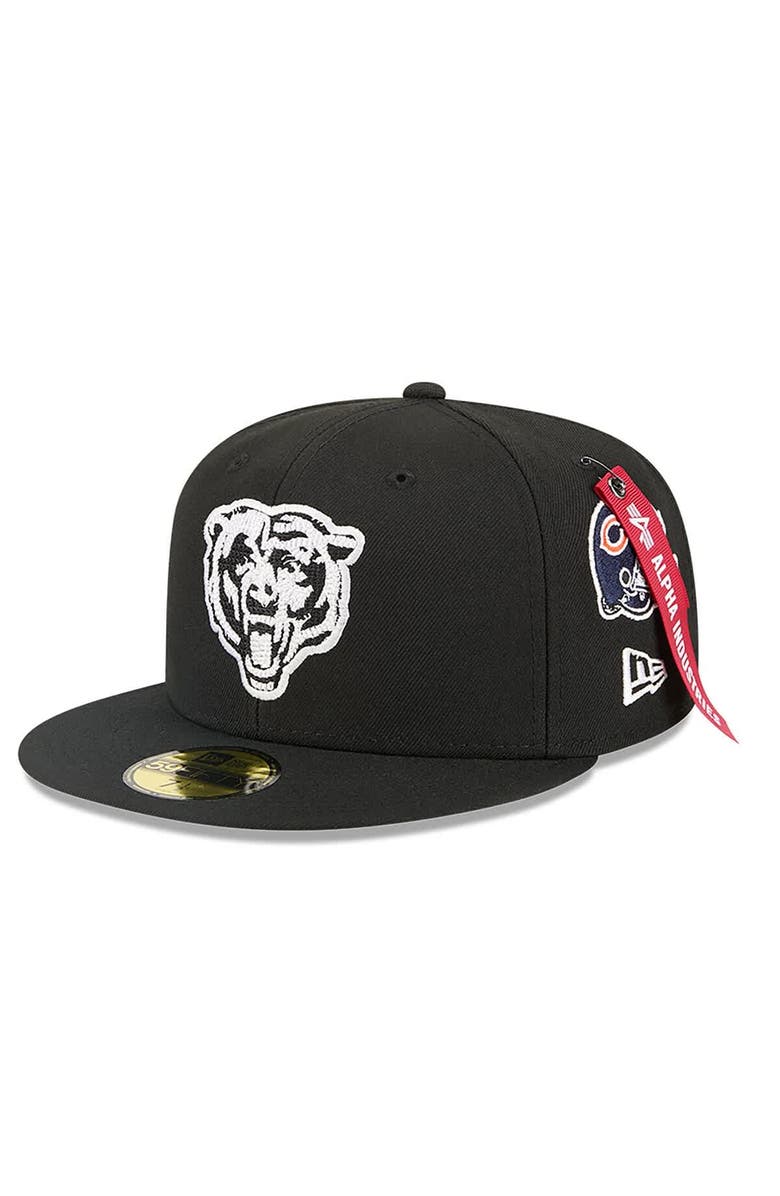 New Era x Alpha Industries Men's New Era x Alpha Industries Black Chicago Bears 59FIFTY Fitted Hat, Main, color,
