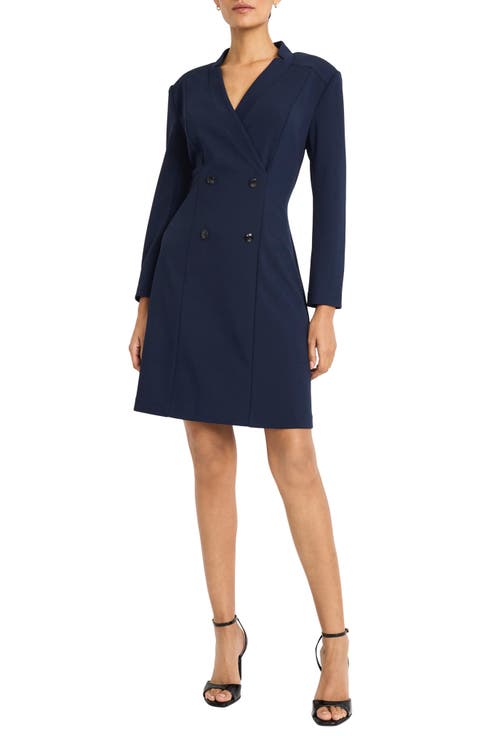 Long Sleeve Tuxedo Dress