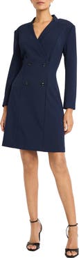 Maggy London Long Sleeve Tuxedo Dress
