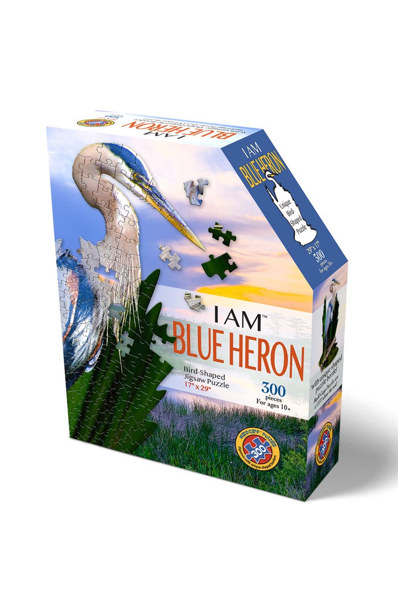 Madd Capp BLUE HERON 300 Piece Jigsaw Puzzle, Main, color,