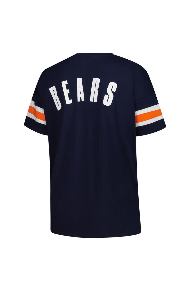FANATICS Women's Fanatics Navy Chicago Bears Plus Size Redzone Notch Neck T-Shirt, Alternate, color,