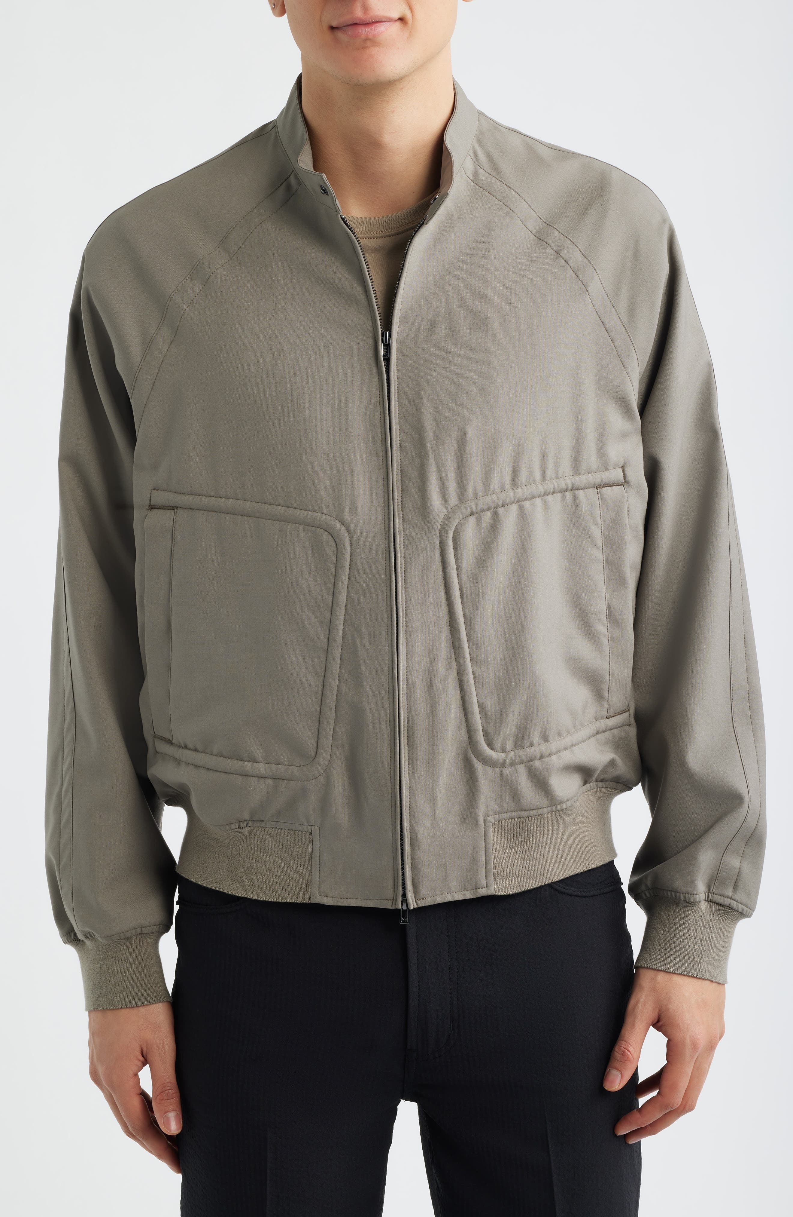 Virgin Wool Zip Bomber Jacket (Men) | Nordstromrack