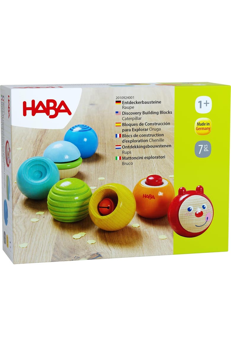 Discovery Caterpillar Wooden Building Blocks, Alternate, color, Multi