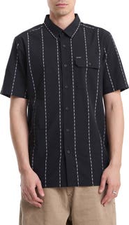 Volcom Whitworth Stripe Short Sleeve Button-Up Shirt