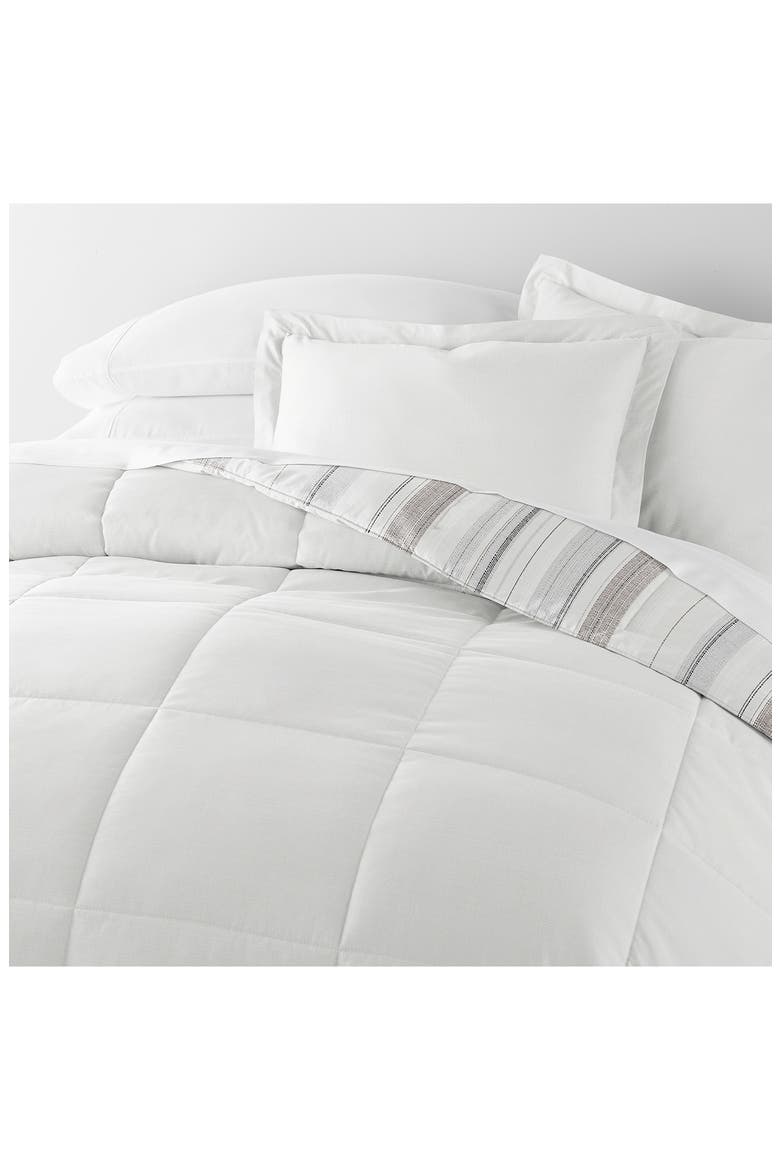 Vintage Stripe Reversible 3-Piece Comforter Set, Alternate, color, DUNE