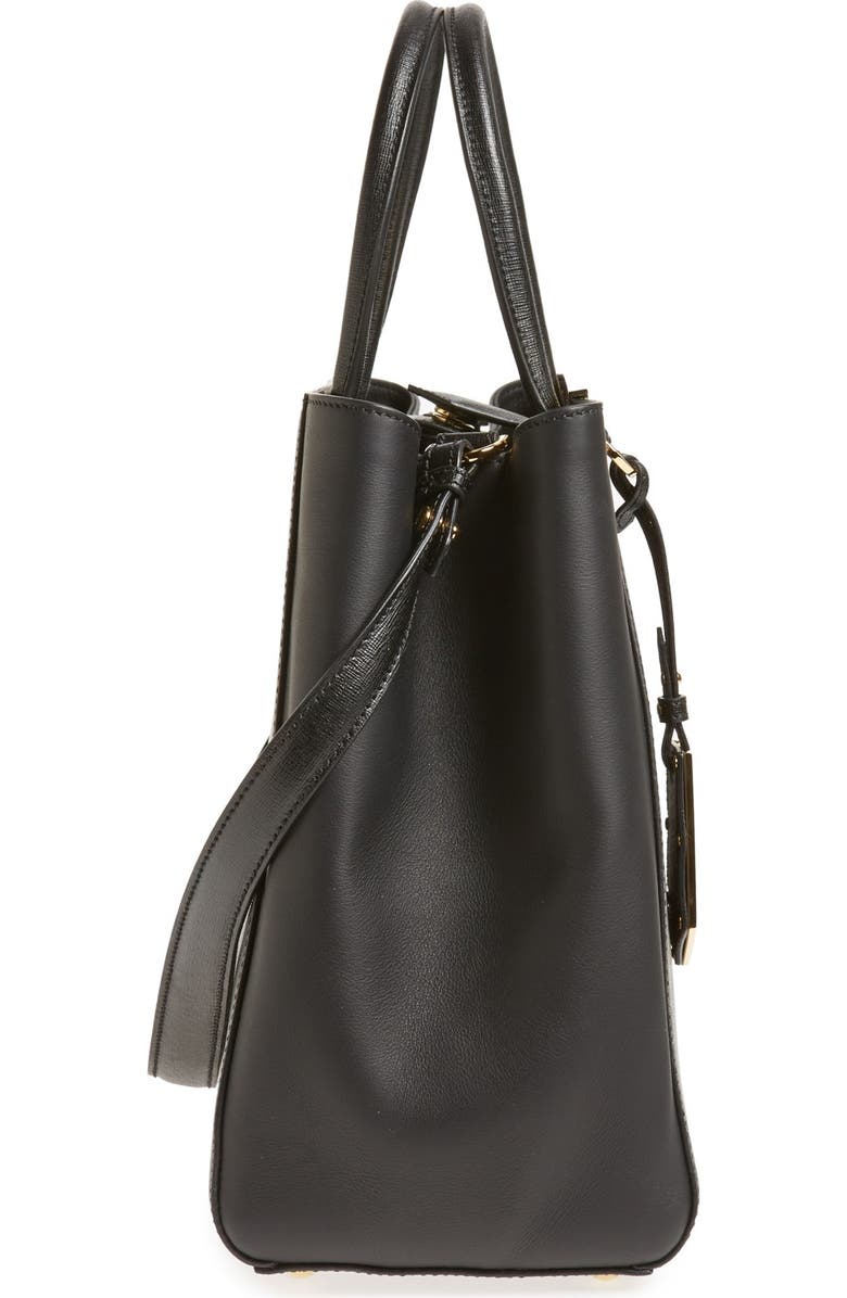 Fendi '2Jours Elite' Leather Shopper, Alternate, color,