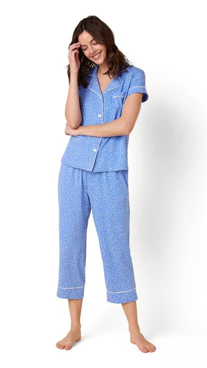 Pima Knit Capri Set Print