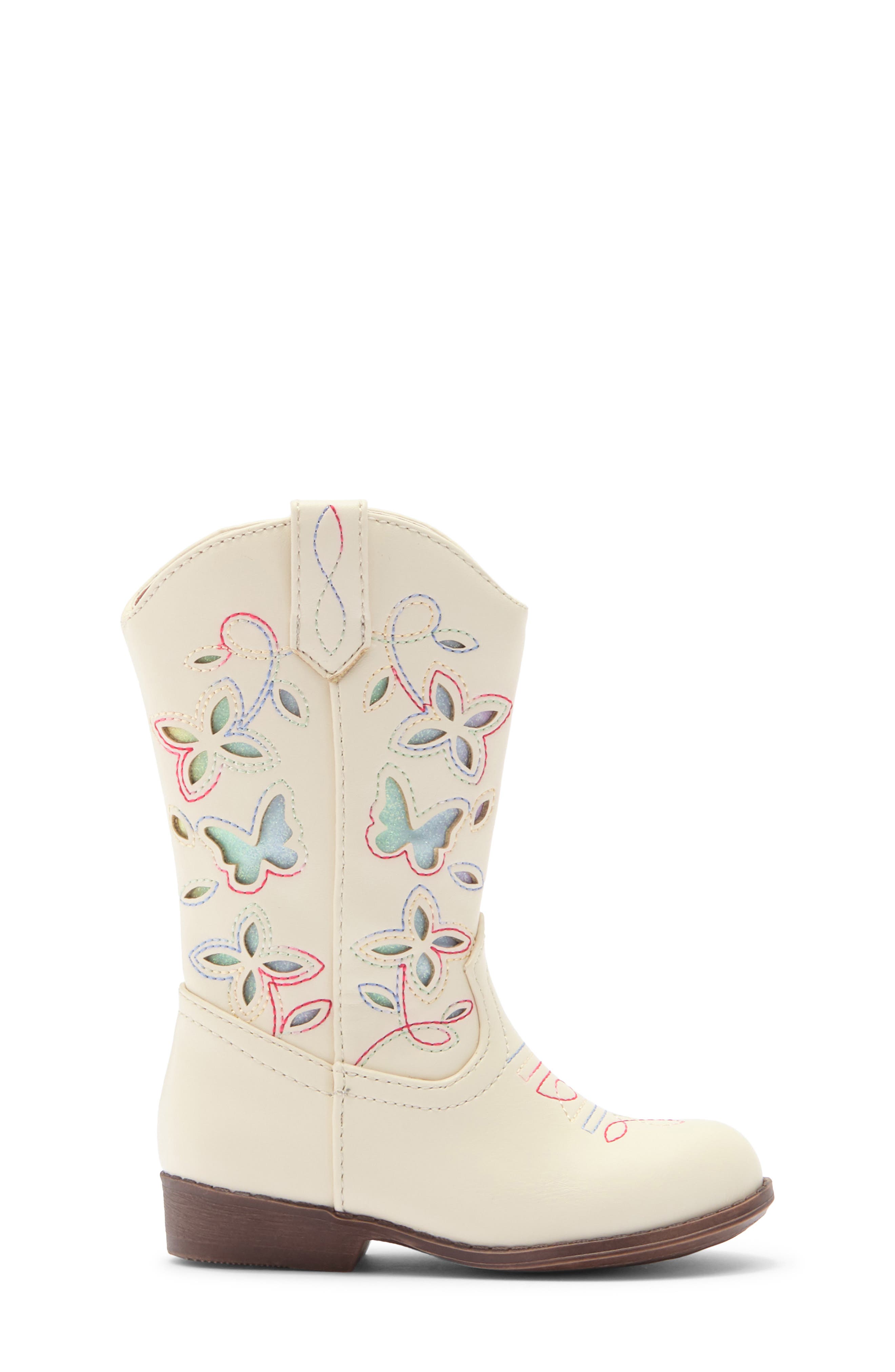 JELLYPOP Kids' Lil Gladden Western Boot, Alternate, color, Off-White
