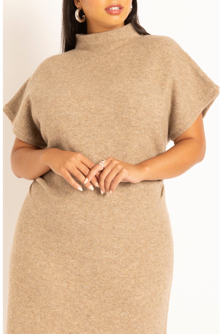 Short Sleeve Sweater Dress, Alternate, color, CARTOUCHE