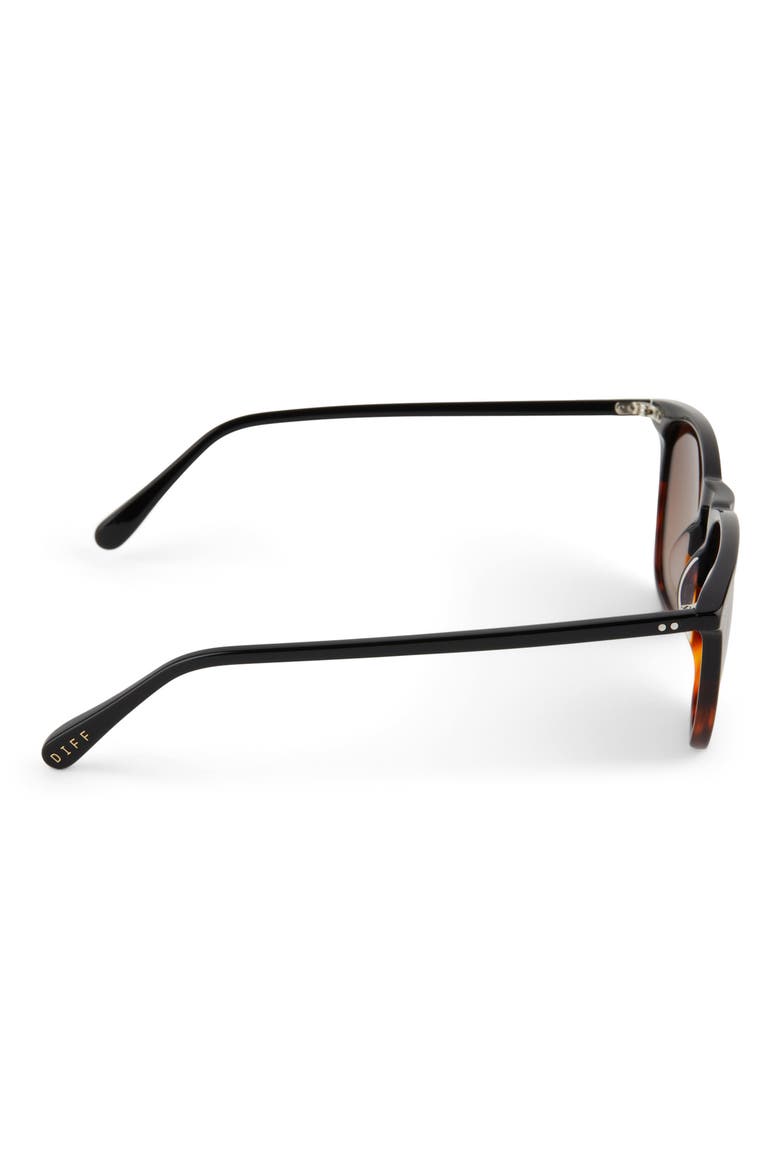Maxwell 51mm Gradient Polarized Round Sunglasses, Alternate, color, DARK BROWN