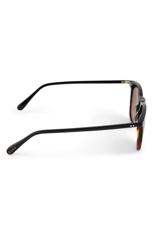 Diff Maxwell 51mm Gradient Polarized Round Sunglasses In Brown