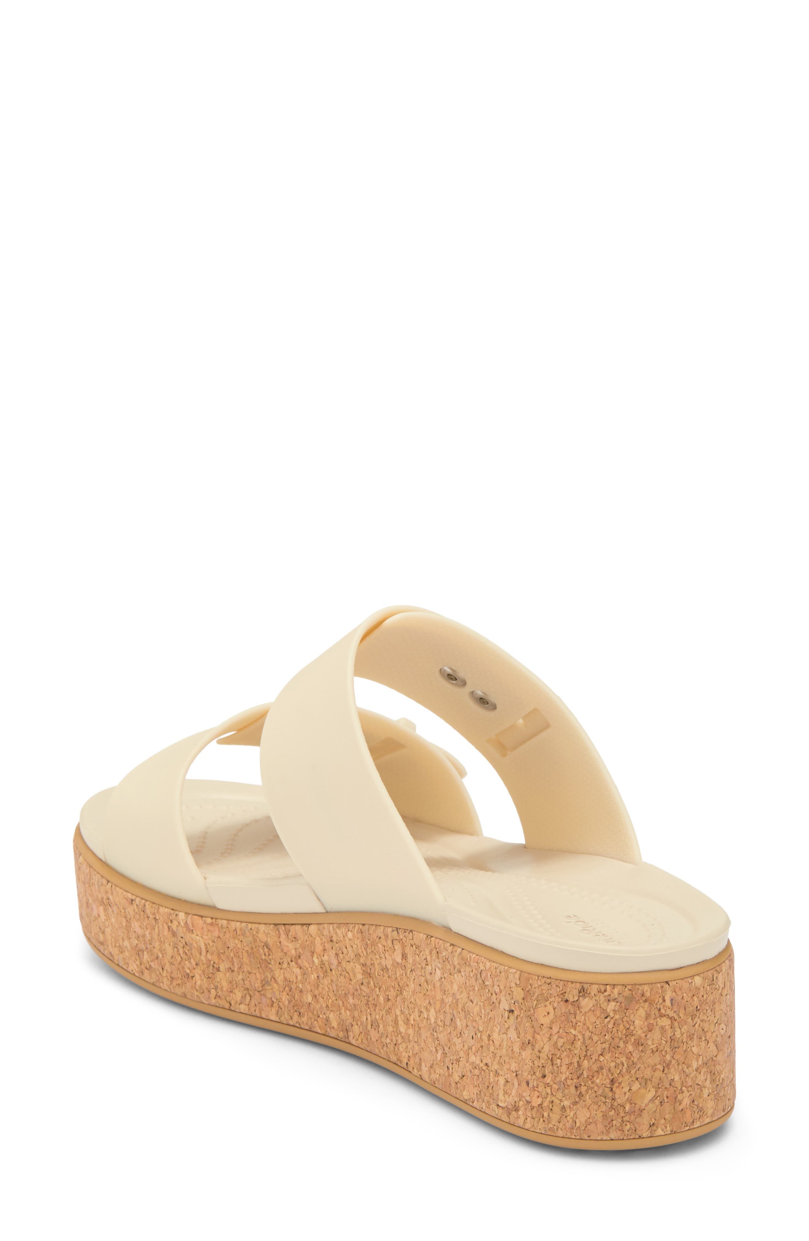 Brooklyn Buckle Wedge Slide Sandal, Alternate, color, FRAPPE