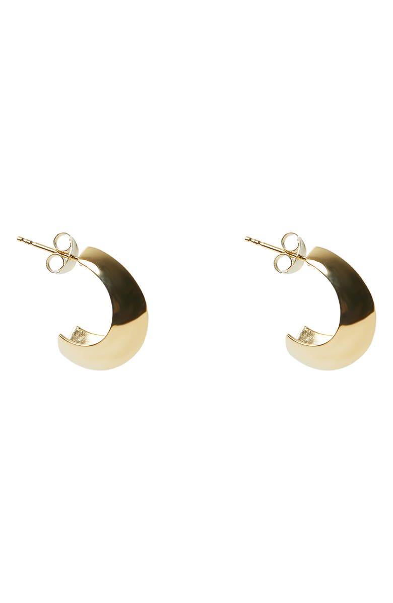 ARGENTO VIVO Knife Edge Hoop Earrings, Main, color, Gold