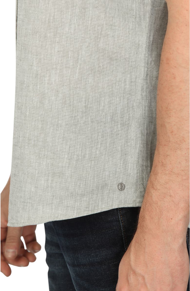 Vustra Pattern Linen Short Sleeve Shirt, Alternate, color, 