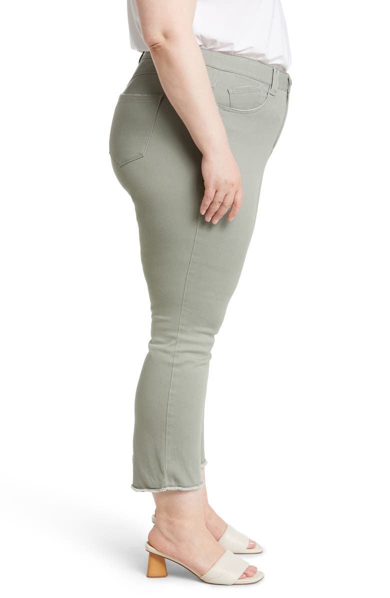 Wit & Wisdom 'Ab'Solution Frayed High Waist Ankle Slim Straight Leg Pants, Alternate, color, Deep Seagrass