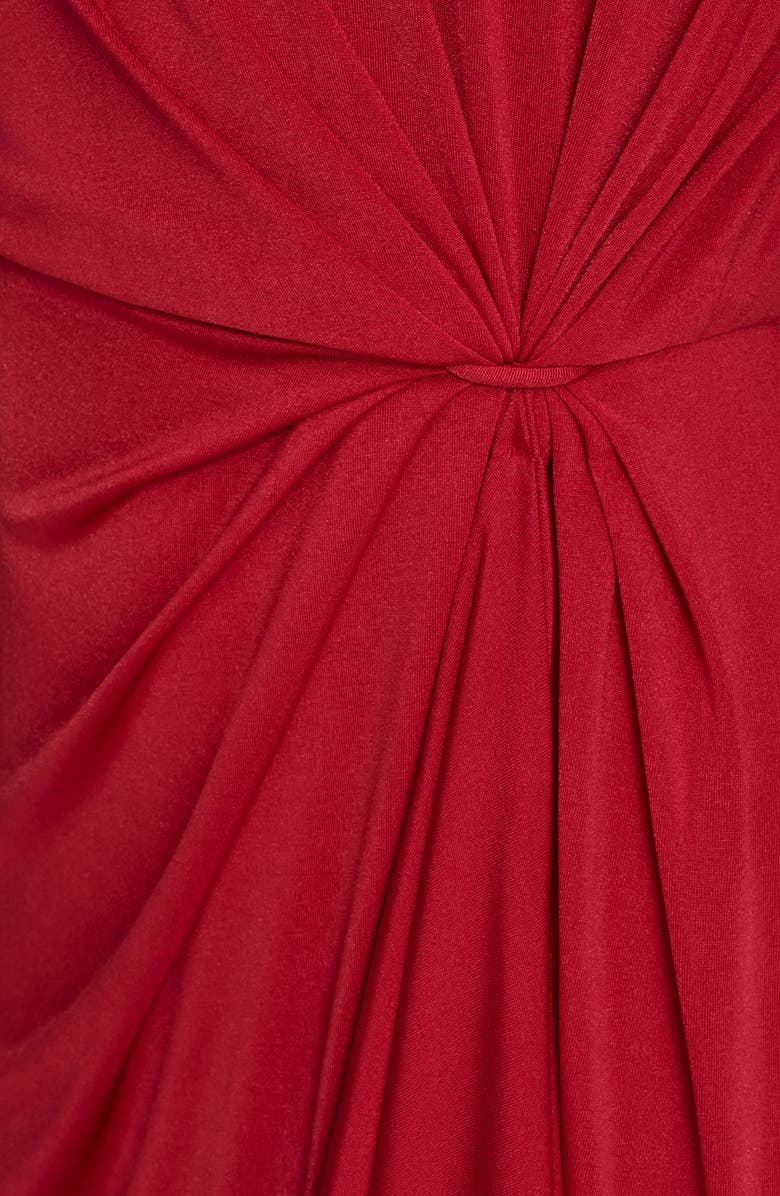 BCBG Twisted Long Sleeve Minidress, Alternate, color, Red Hot