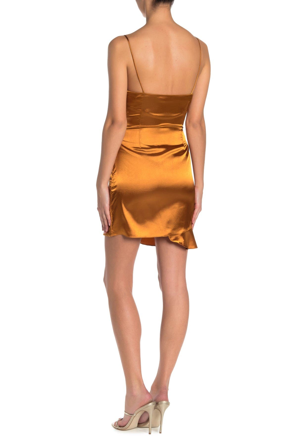 All in Favor Ruffle Satin Mini Dress (Women) | Nordstromrack