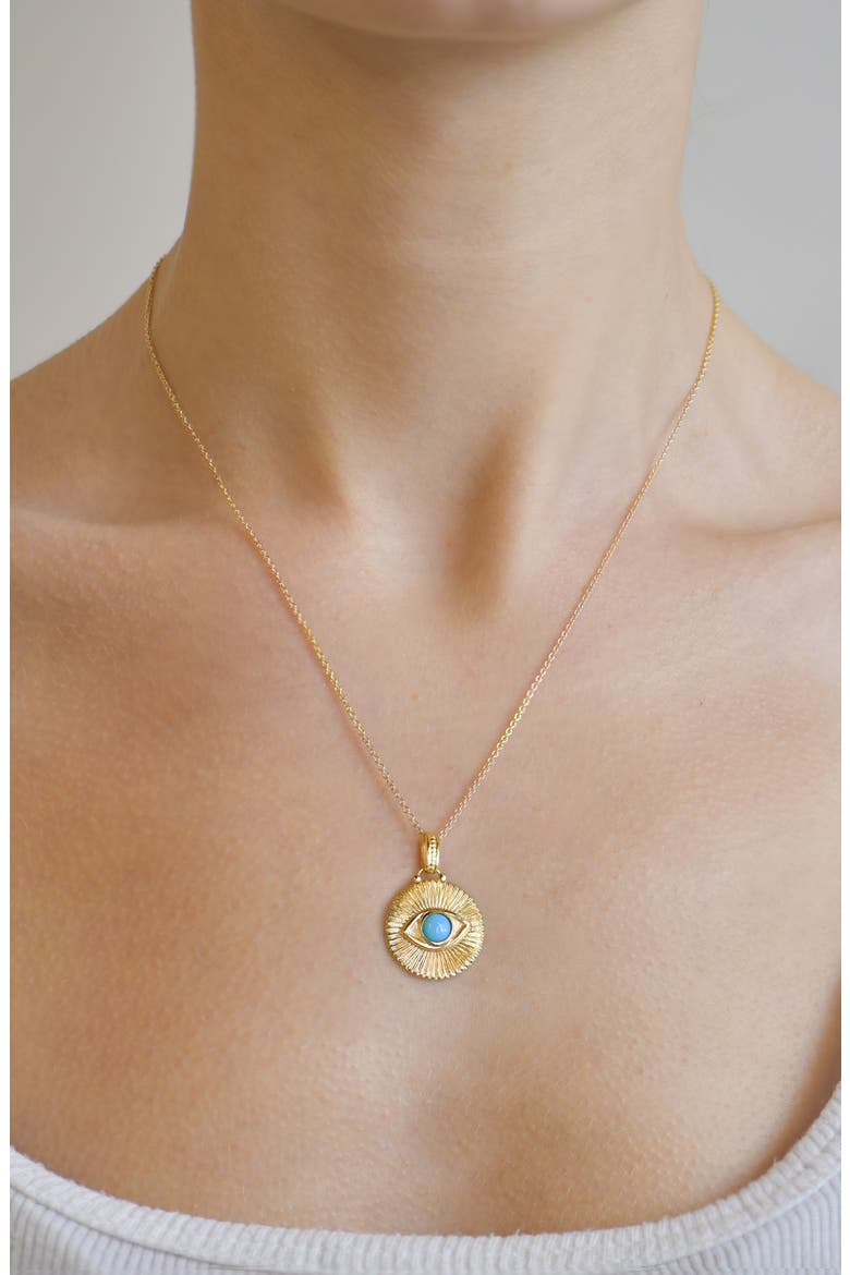 Classique Evil Eye Ripple Charm, Alternate, color, TURQUOISE/ AQUA