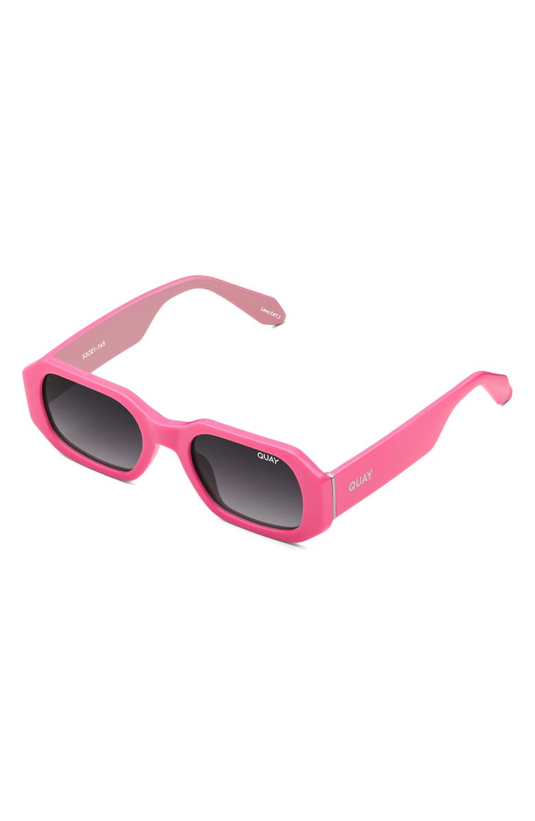 QUAY Hyped Up 53mm Polarized Square Sunglasses, Alternate, color, 