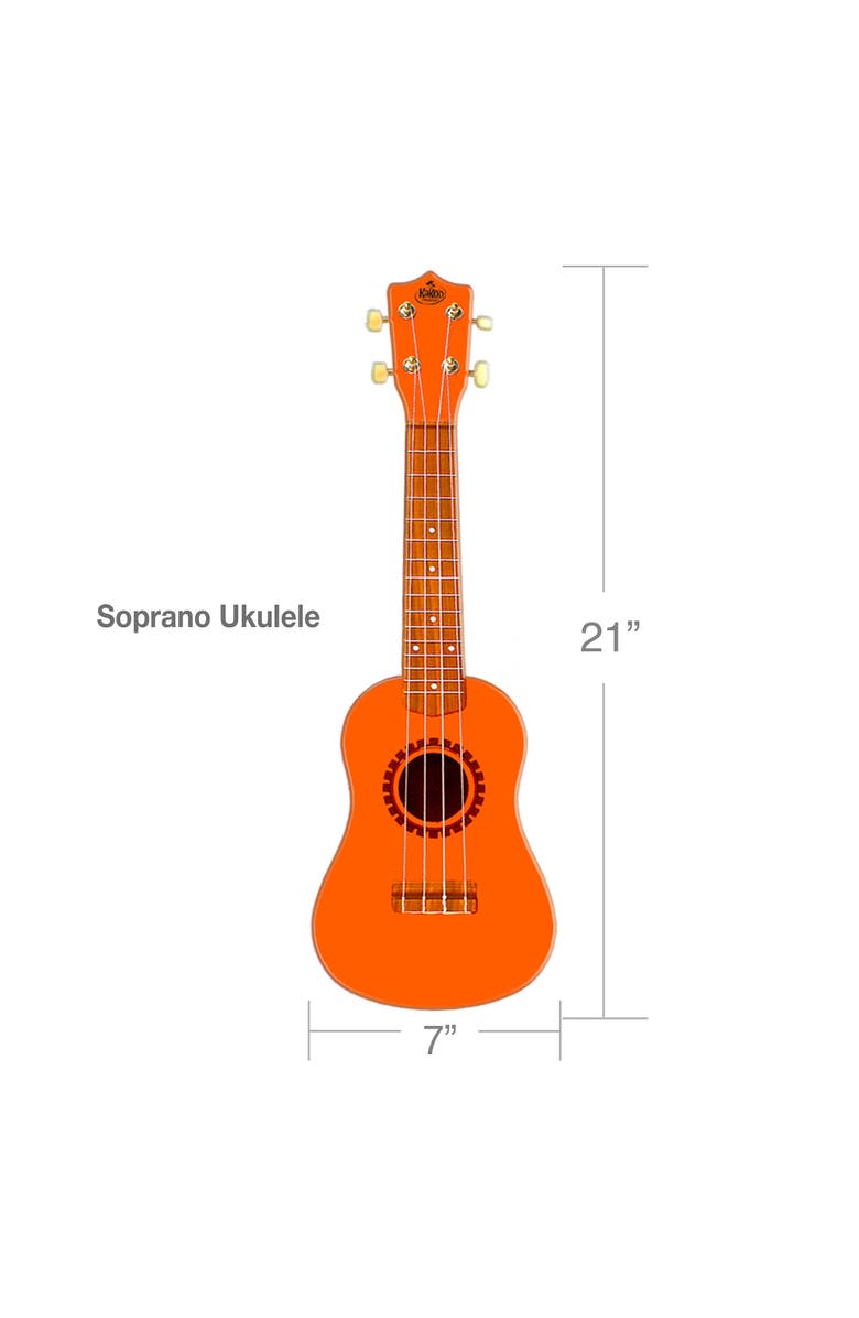 KaKo'o Music 21 Inch Professional Wooden Ukulele Set, Alternate, color, Multicolored