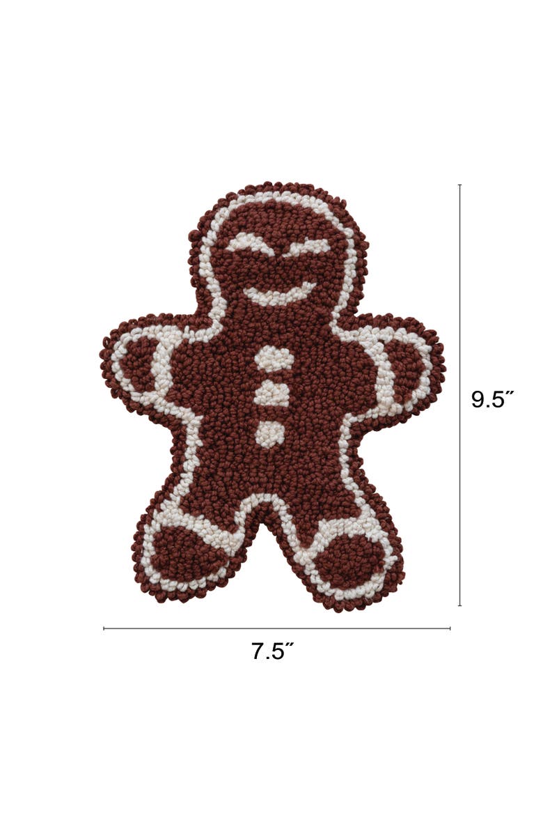 Artisan Cotton & Wool Gingerbread Pot Holder, Alternate, color, Brown and White