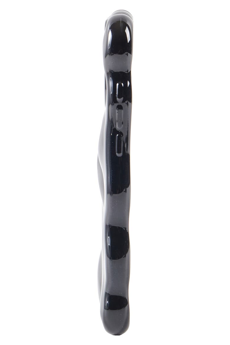 Glossy Black Bubbles iPhone 16 Pro Case, Alternate, color, BLACK