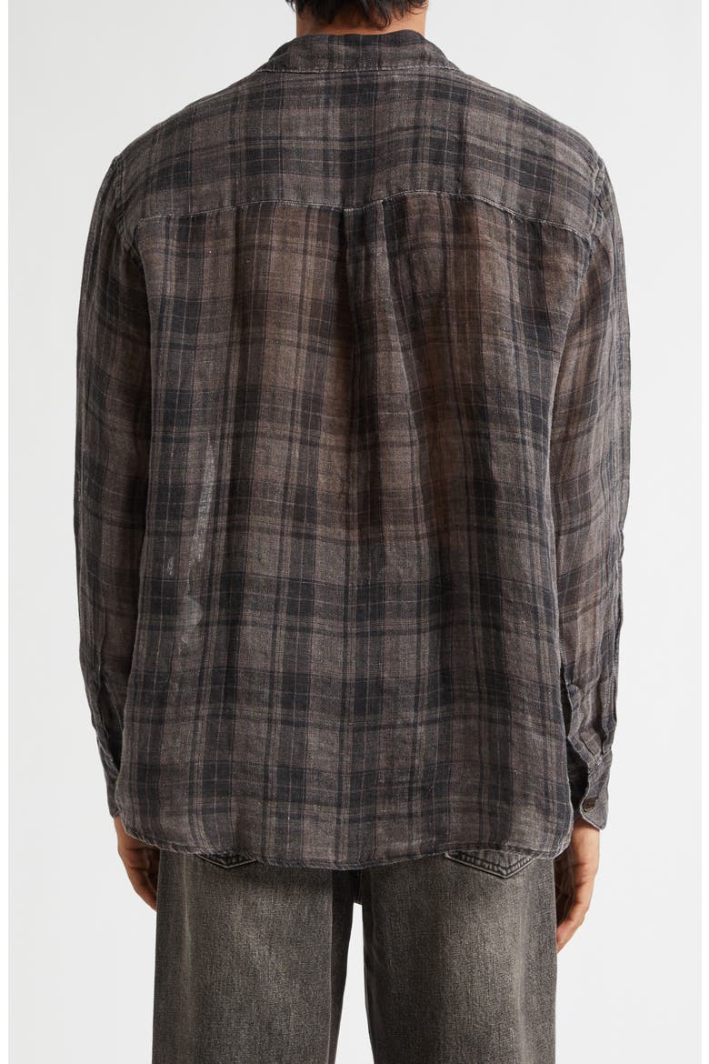 Above Check Linen Button-Up Shirt, Alternate, color, PENUMBRA CHECK SHEERCOAT LINEN