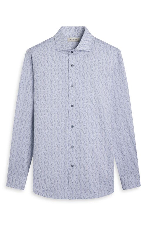 Bugatchi Devon Ooohcotton® Abstract Print Button-up Shirt In White