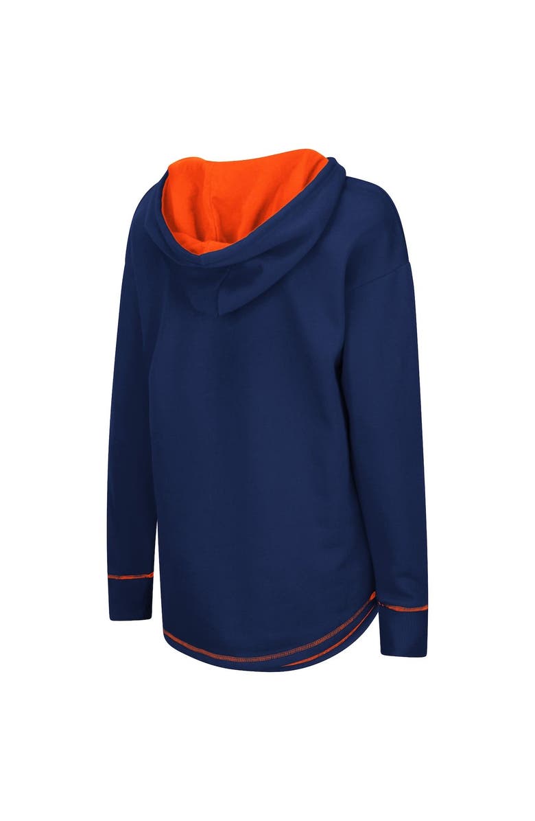 COLOSSEUM Women's Colosseum Navy Auburn Tigers Tunic Pullover Hoodie, Alternate, color, 