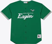 Mitchell & Ness Men's Mitchell & Ness  Kelly Green Philadelphia Eagles Head Coach Mesh Full-Button Fashion Jersey