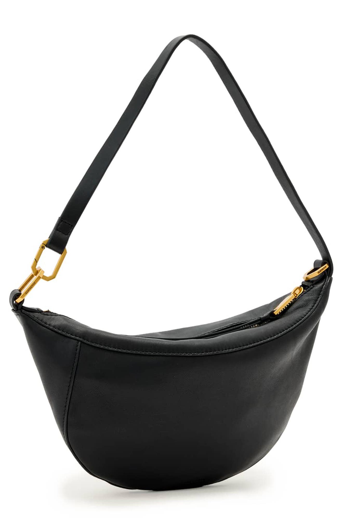 AllSaints Luna Micro Shoulder Bag, Alternate, color, Black