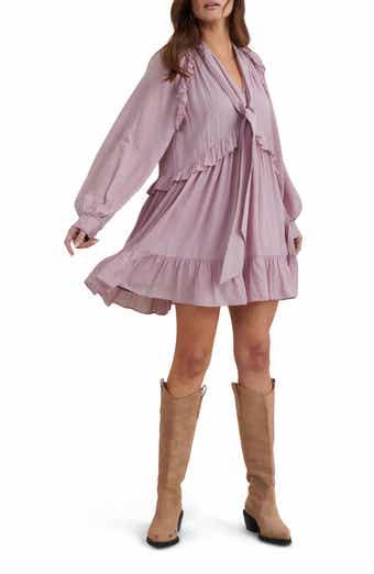Nobody's Child Bohana Long Sleeve Ruffle Minidress