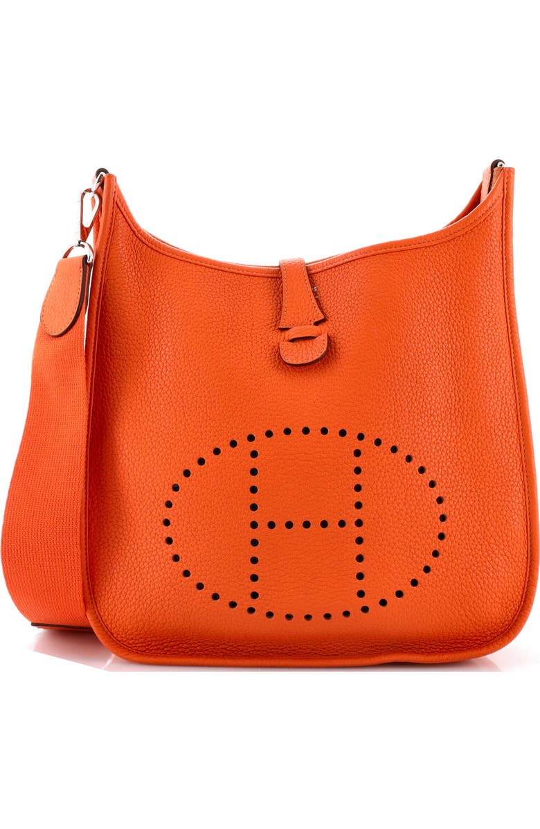 Pre-Owned Hermes Evelyne Bag Gen III Clemence PM, Main, color, Orange H