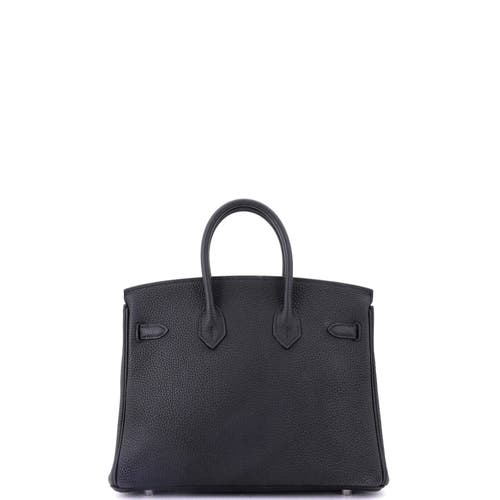 Pre-owned Hermes Hermes Birkin Handbag Black Togo With Palladium Hardware 25 In Black
