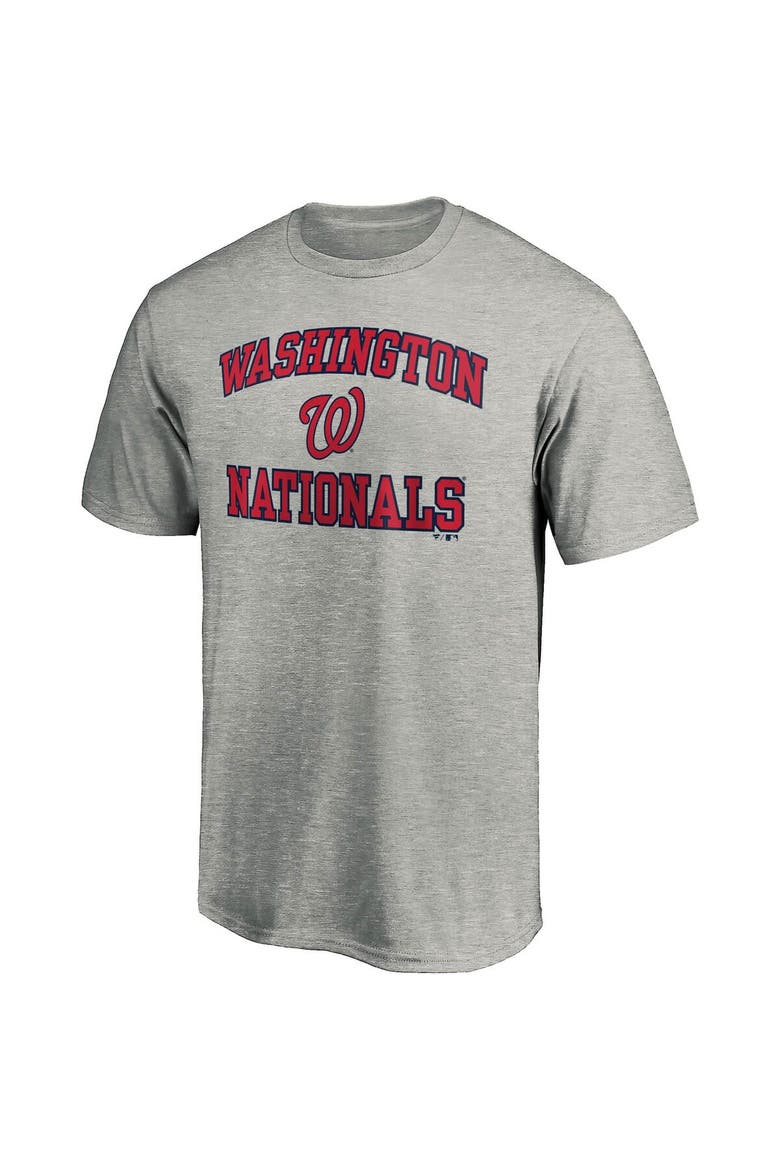 Men's Fanatics Branded Heathered Gray Washington Nationals Heart & Soul T-Shirt, Alternate, color, Heather Gray