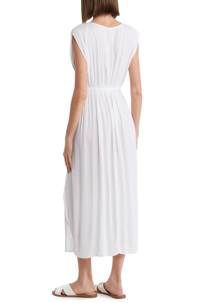 BOHO ME V-Neck Front Tie Cover-Up Maxi Dress, Alternate, color, White