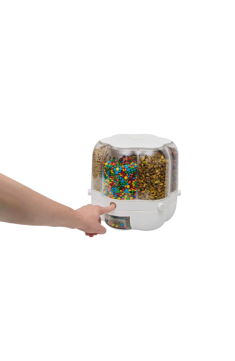 Core Home Large Rotating Food Storage Dispenser, Alternate, color, White