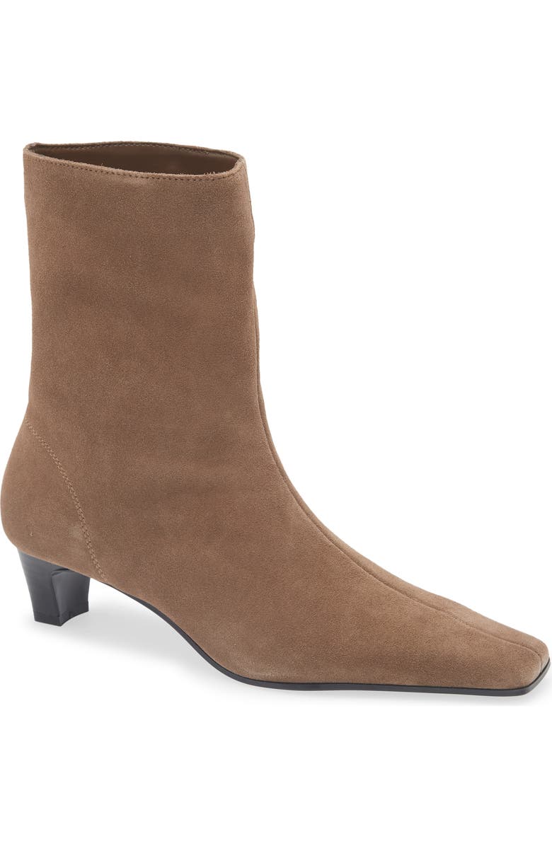MANGO Collin Kitten Heel Ankle Bootie, Main, color, Light/ Pastel Brown