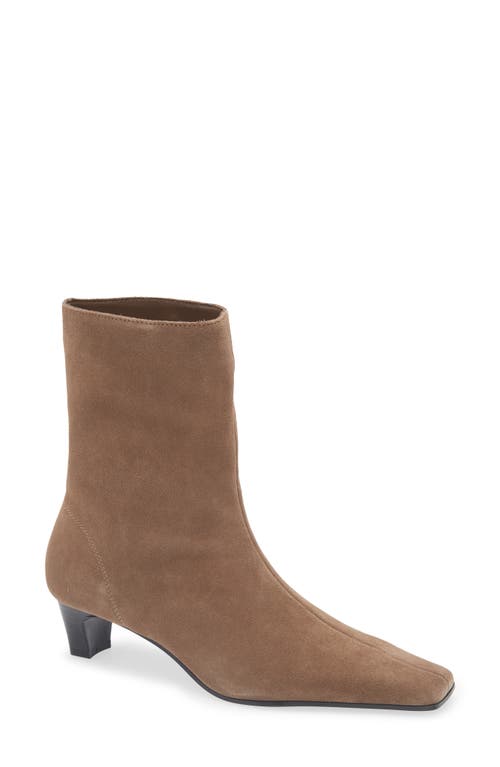 Mango Collin Kitten Heel Ankle Bootie In Brown