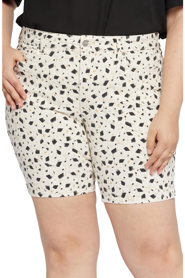 Ella Print Side Slit Denim Shorts, Main, color, ELLENSBURG