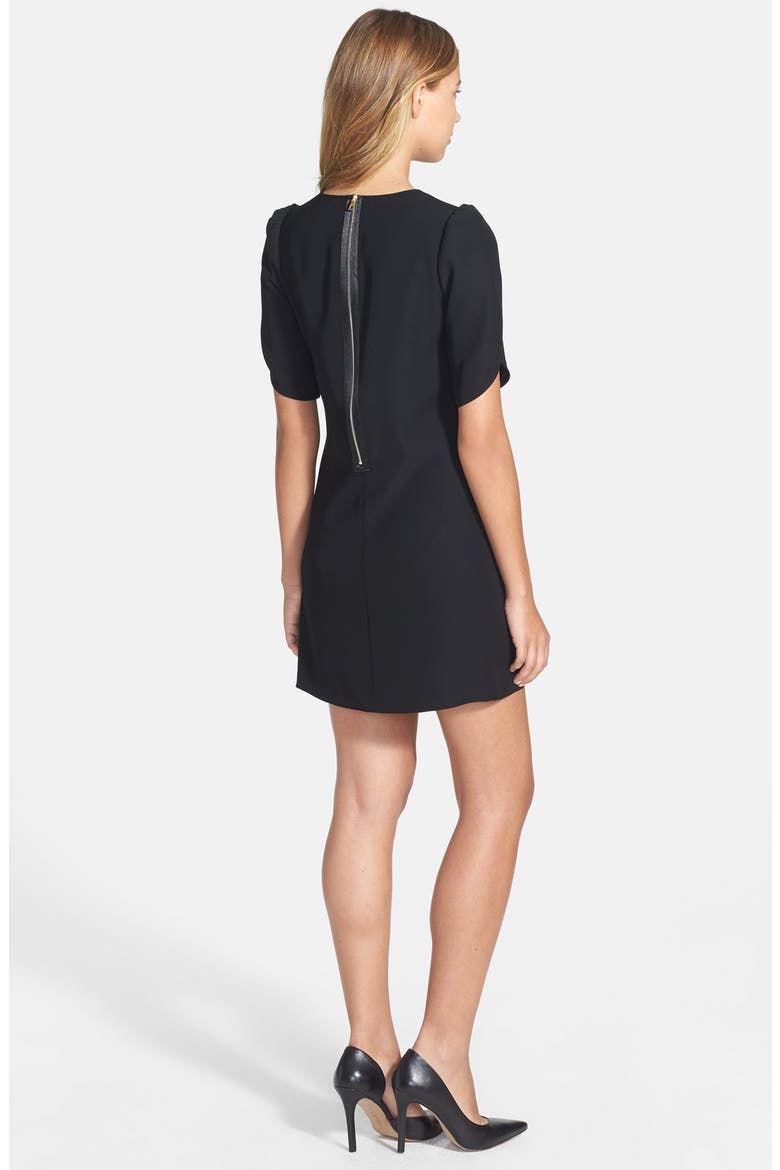 'Sunday' Woven Shift Dress, Alternate, color, RICH BLACK