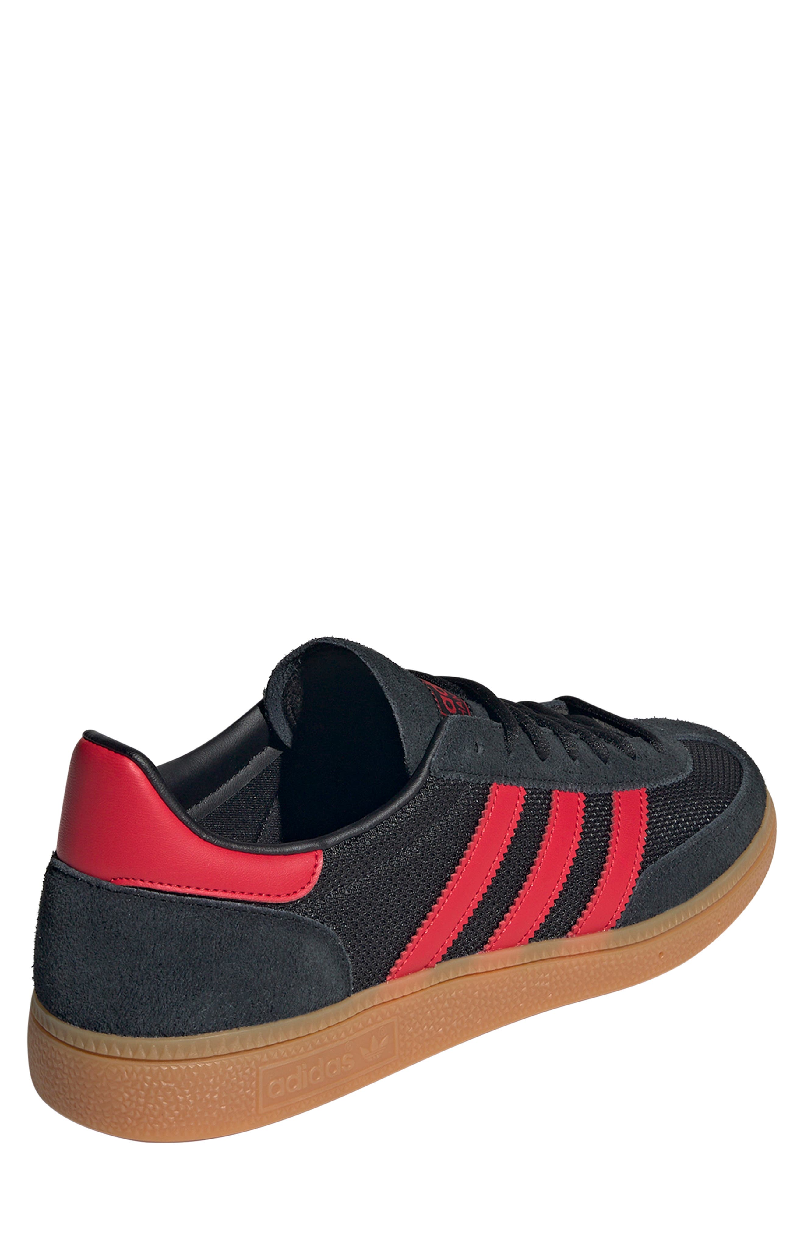 adidas Gender Inclusive Handball Spezial Sneaker, Alternate, color, Black/ Better Scarlet/ Gum