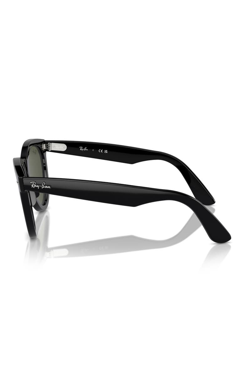 Wayfarer Way 54mm Oval Sunglasses, Alternate, color, BLACK