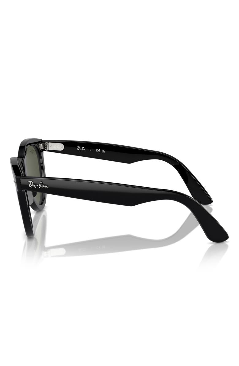 Ray-Ban Wayfarer Way 54mm Oval Sunglasses, Alternate, color, Black