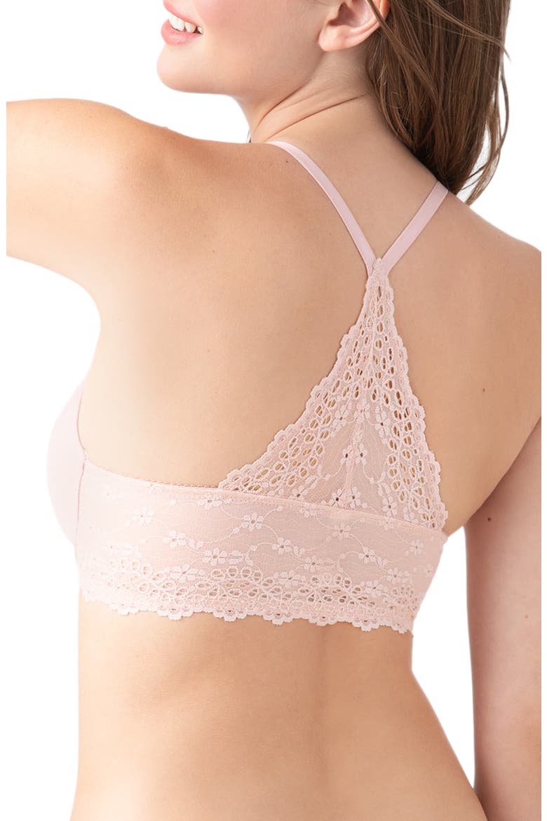 Front Close Underwire Racerback Bra, Alternate, color, ROSE SMOKE