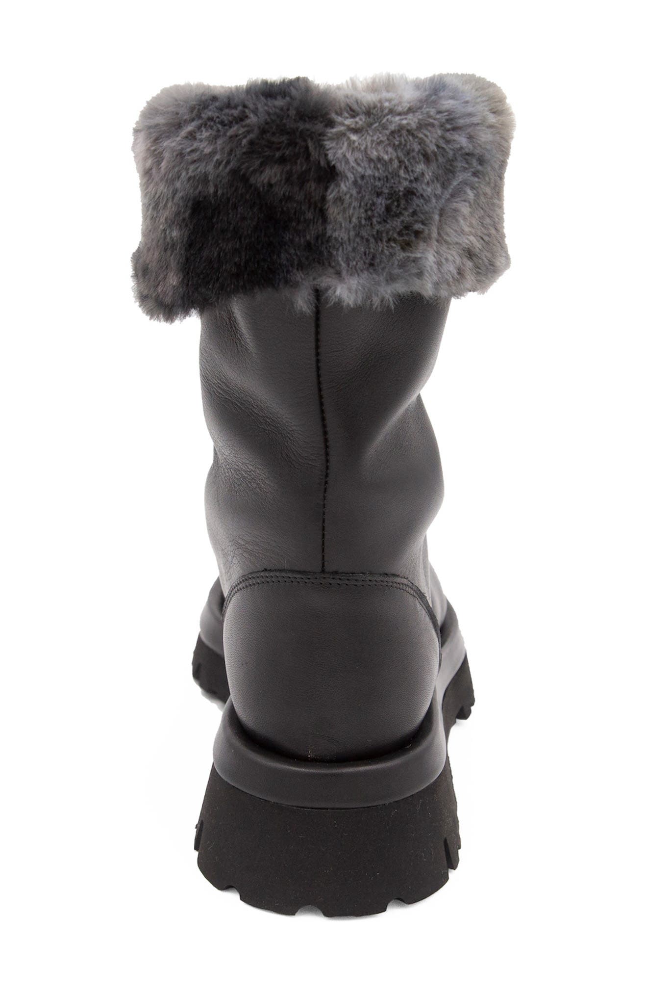 Valentina Rangoni Folgore Faux Fur Platform Combat Boot, Alternate, color, 